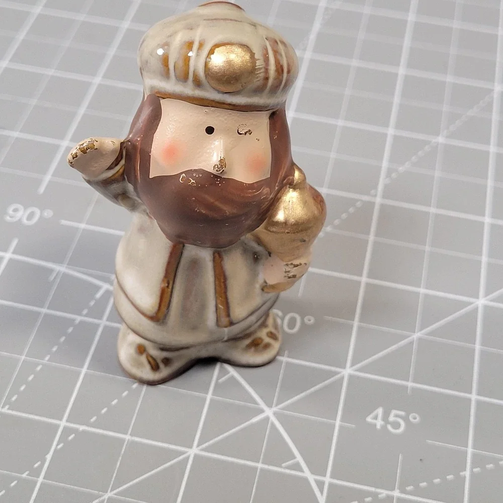 Vintage Ceramic Nativity Set‎ 7 Piece Miniature Christmas Manger Scene Figurines